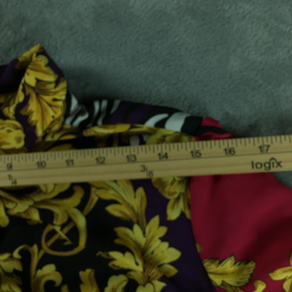 7th Ave New York & Company Maxi Dress Purple M Baroque Slip Twist Maximalist - Picture 9 of 16